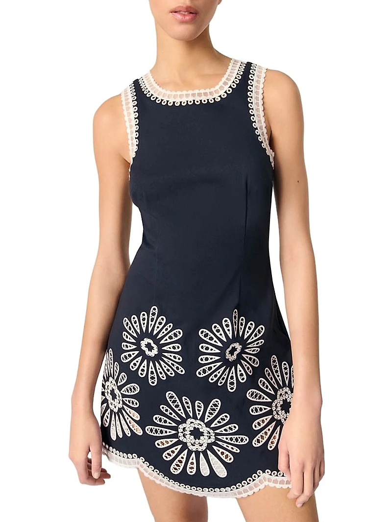 Mini Dress with Crochet Details