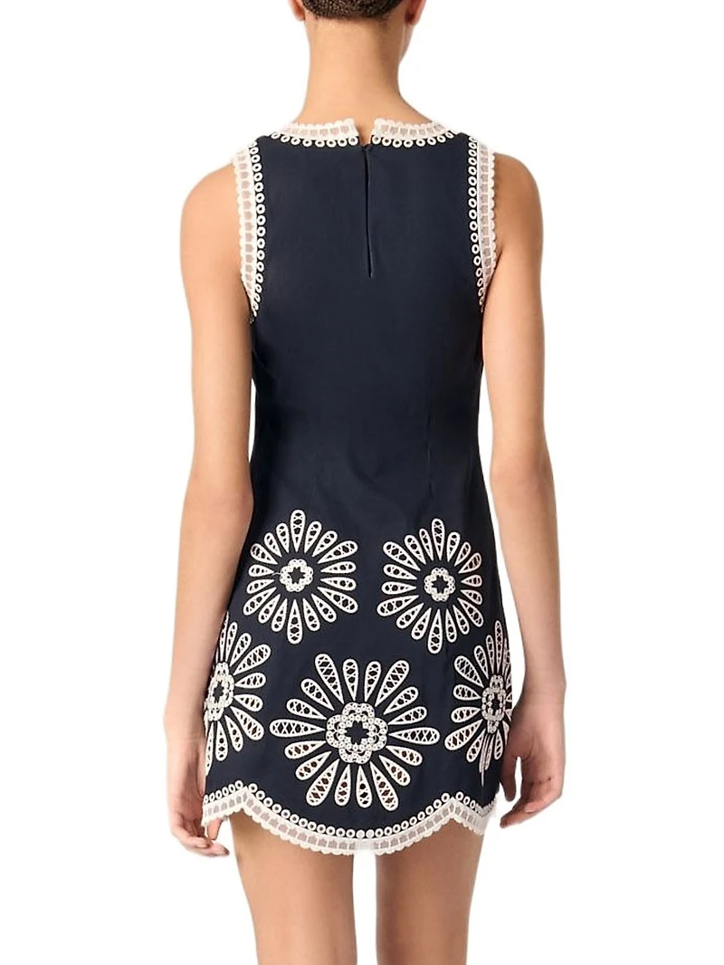 Mini Dress with Crochet Details