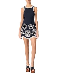 Mini Dress with Crochet Details