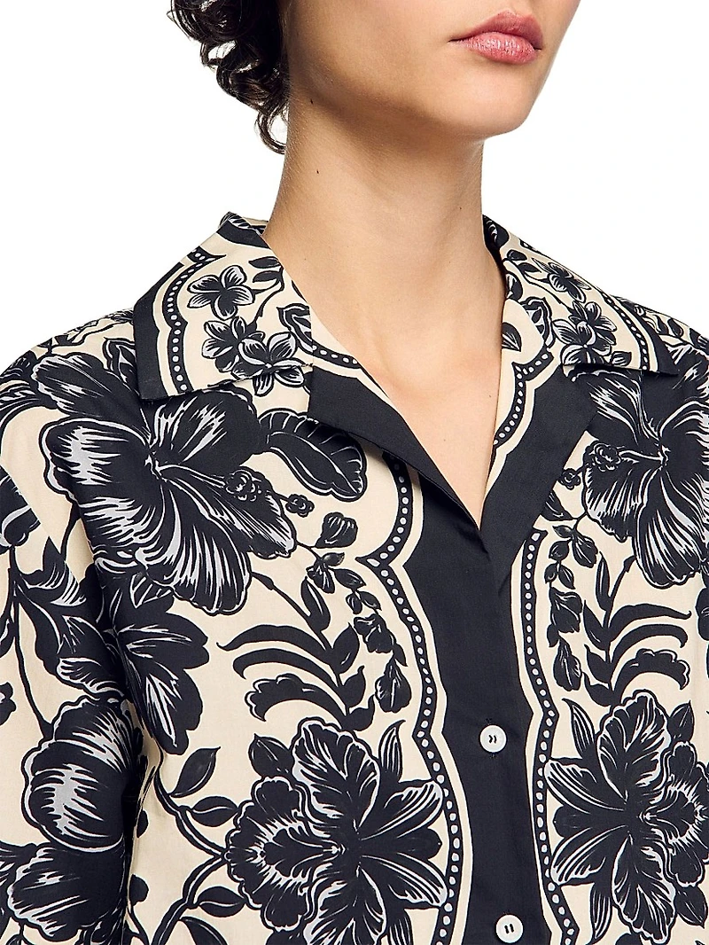 Floral Motif Shirt