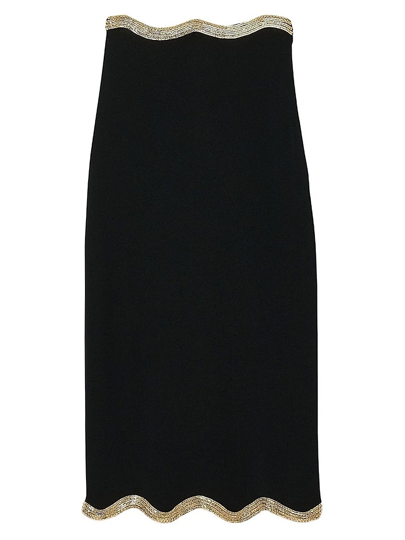 Maxi Knitted Skirt with Chain Detail
