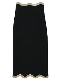 Maxi Knitted Skirt with Chain Detail