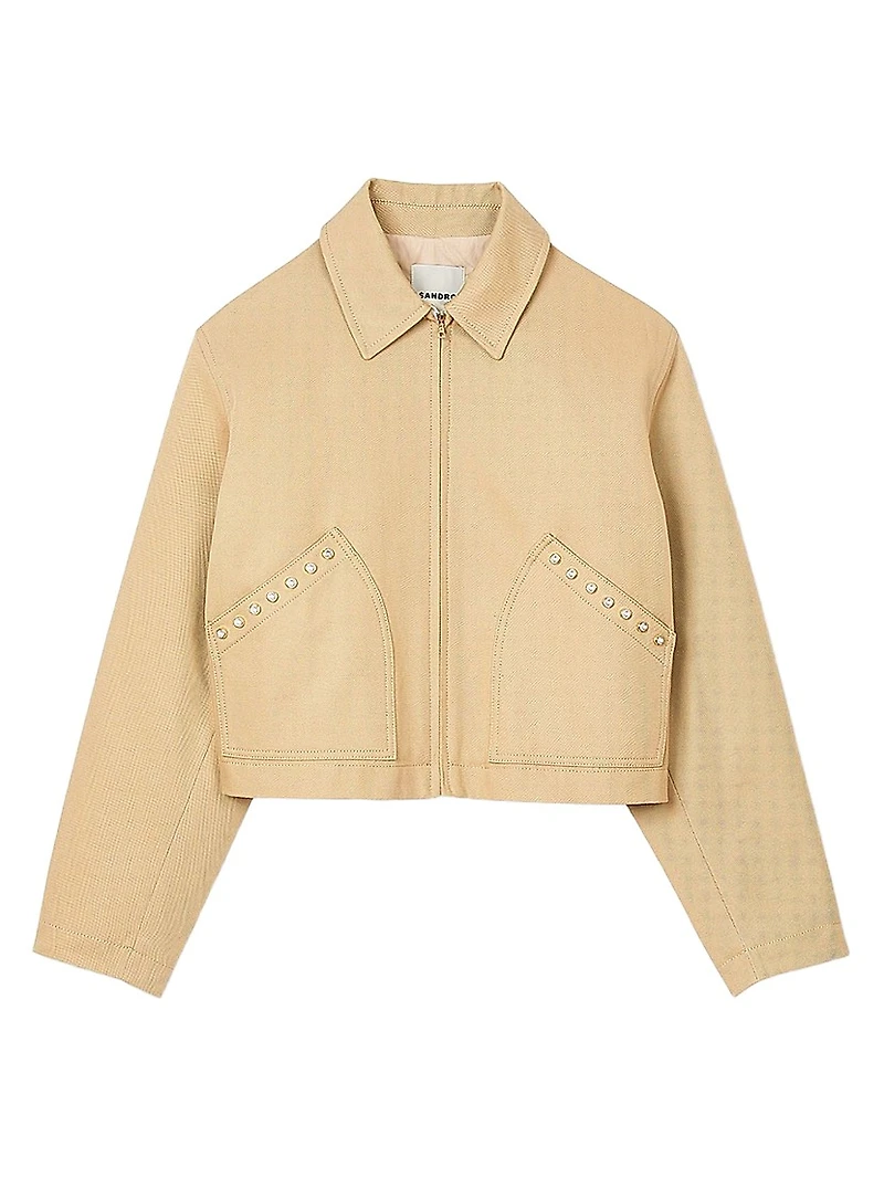 Short Jacket with Rhinestone Details