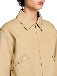 Short Jacket with Rhinestone Details