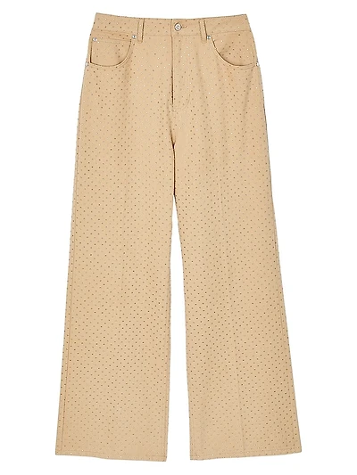Rhinestone-Embellished Jeans