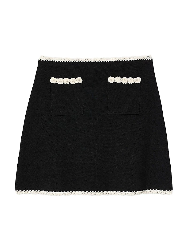 Mini Skirt with Crochet Details