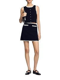 Mini Skirt with Crochet Details