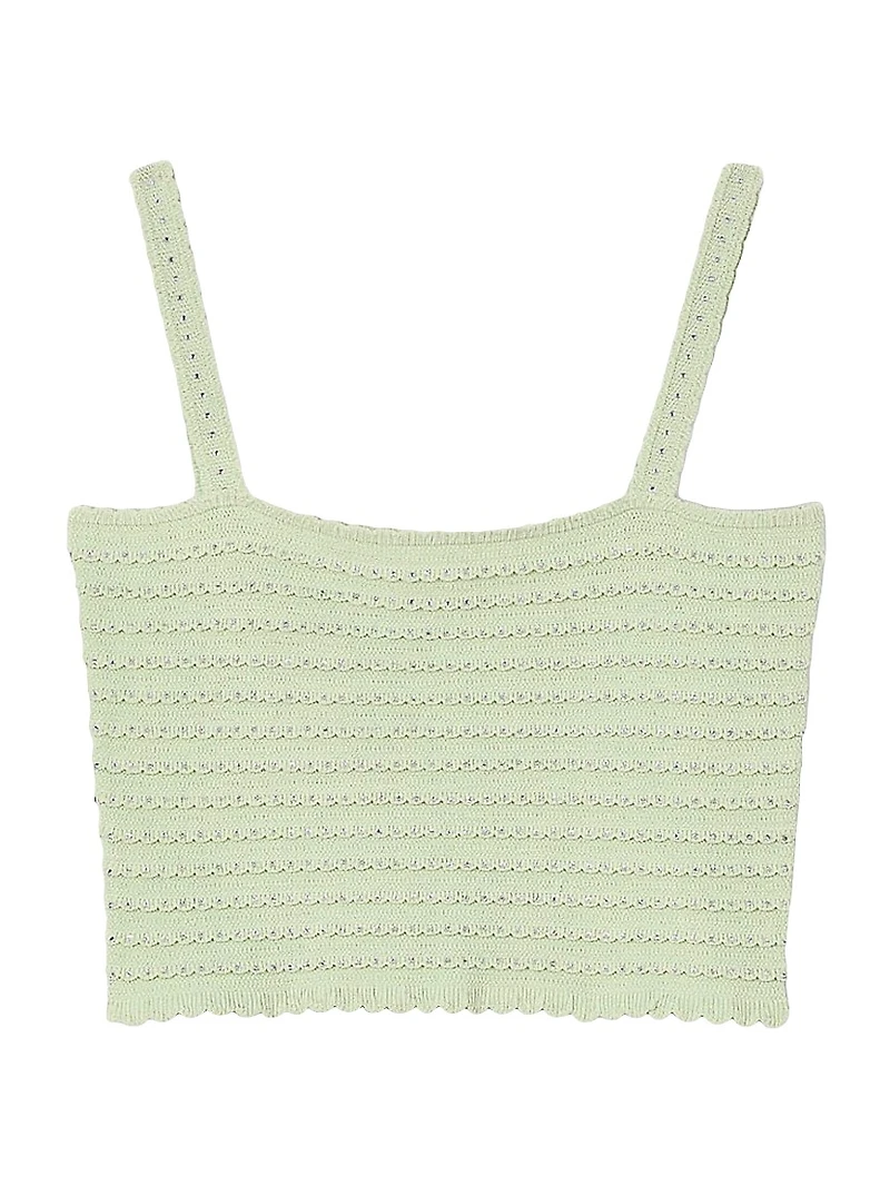 Rhinestone Knit Crop Top