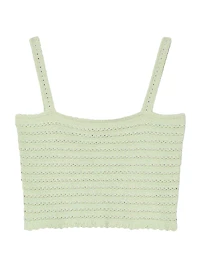 Rhinestone Knit Crop Top