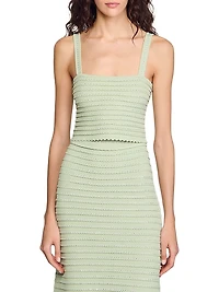 Rhinestone Knit Crop Top