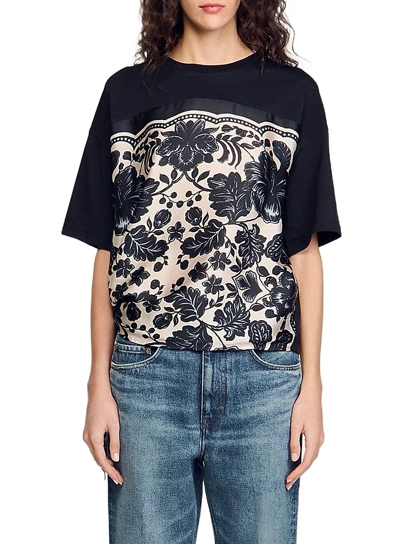 Floral Motif T-Shirt