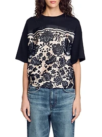 Floral Motif T-Shirt