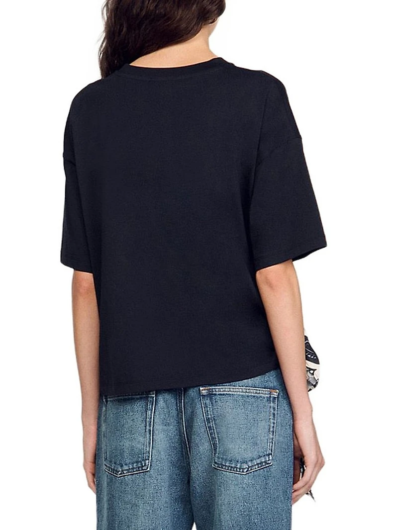 Floral Motif T-Shirt