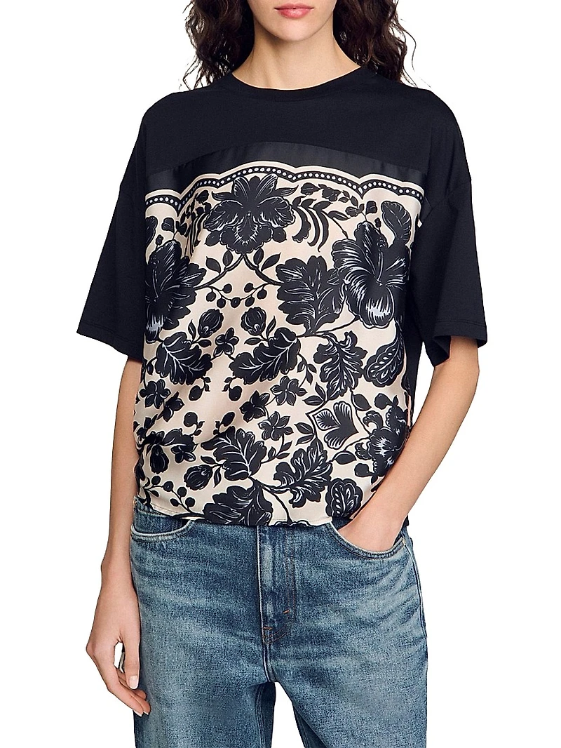 Floral Motif T-Shirt