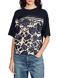 Floral Motif T-Shirt