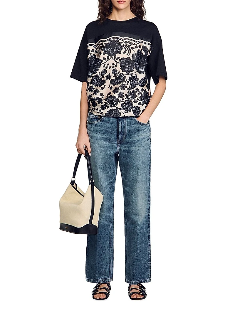 Floral Motif T-Shirt