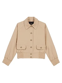 Linen and Cotton Bomber Jacket