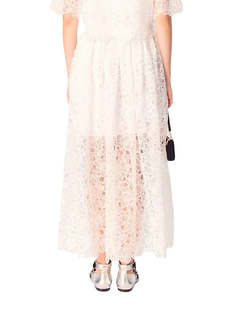 Floral Lace Maxi Skirt