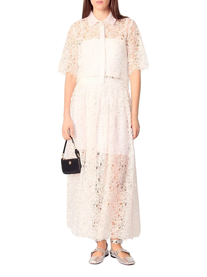 Floral Lace Maxi Skirt