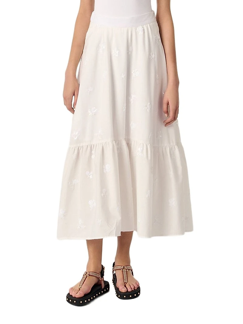 Long Embroidered Skirt