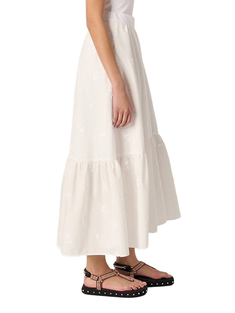 Long Embroidered Skirt