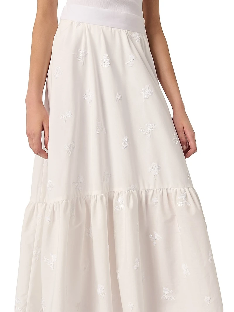 Long Embroidered Skirt