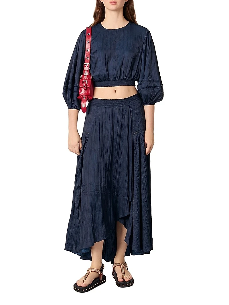 Satin-Effect Maxi Skirt