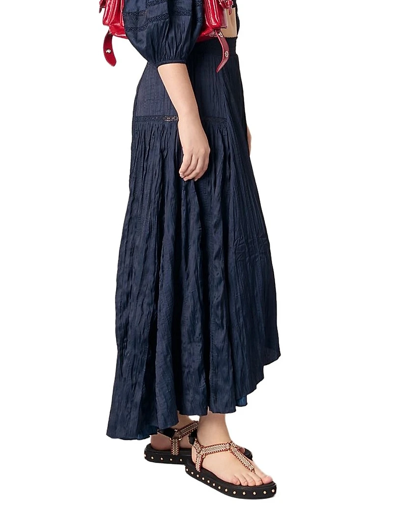 Satin-Effect Maxi Skirt