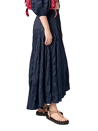 Satin-Effect Maxi Skirt
