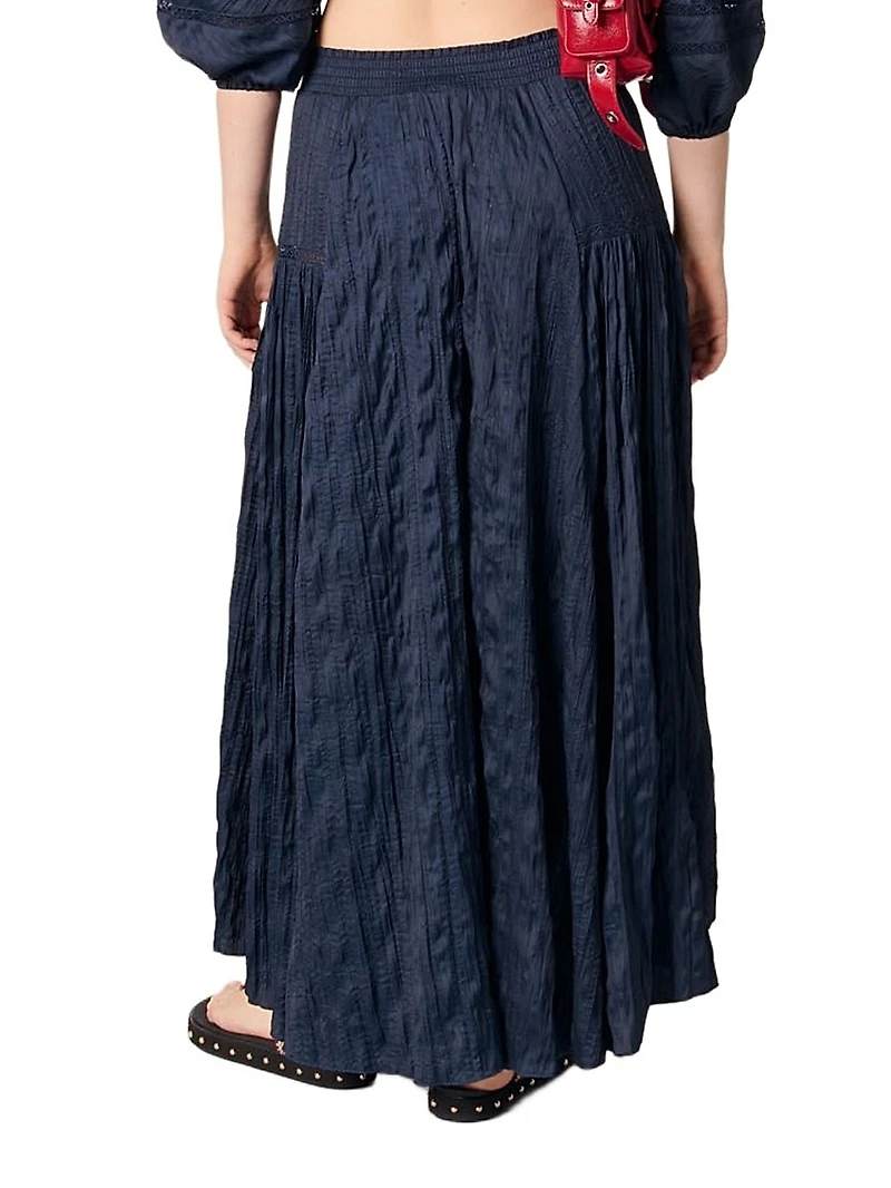 Satin-Effect Maxi Skirt