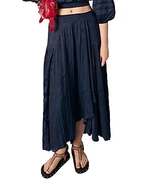 Satin-Effect Maxi Skirt