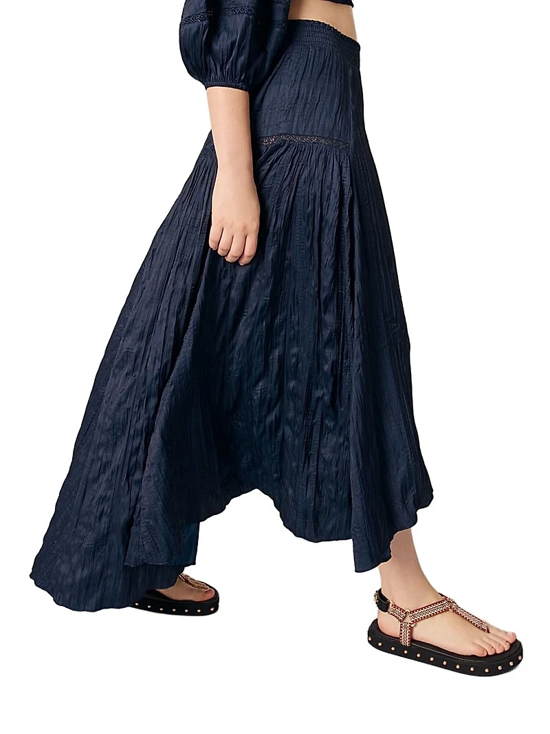 Satin-Effect Maxi Skirt