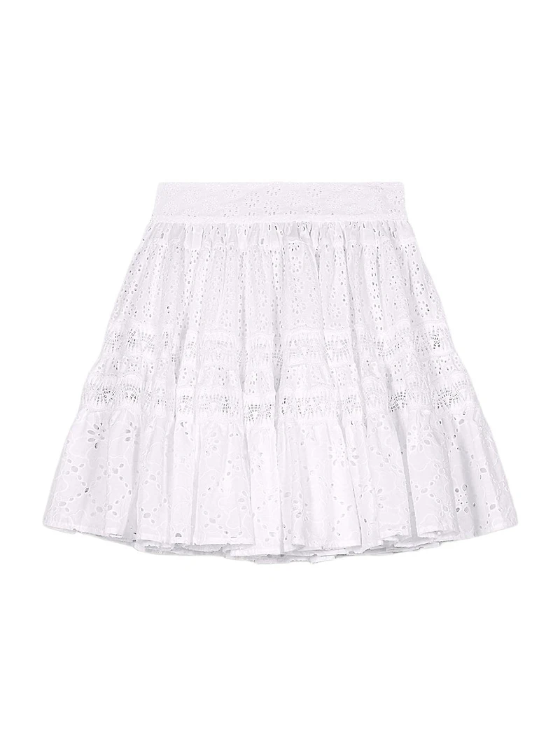 Short Embroidered Skirt