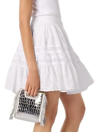 Short Embroidered Skirt