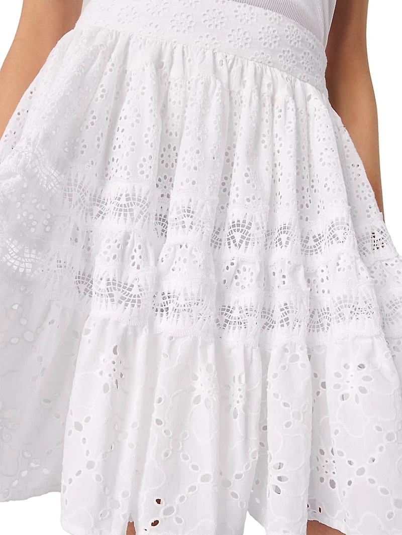 Short Embroidered Skirt