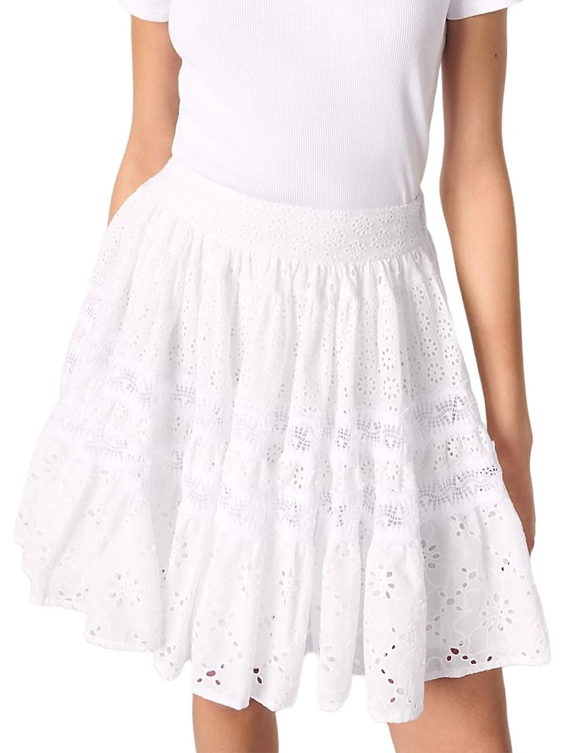 Short Embroidered Skirt