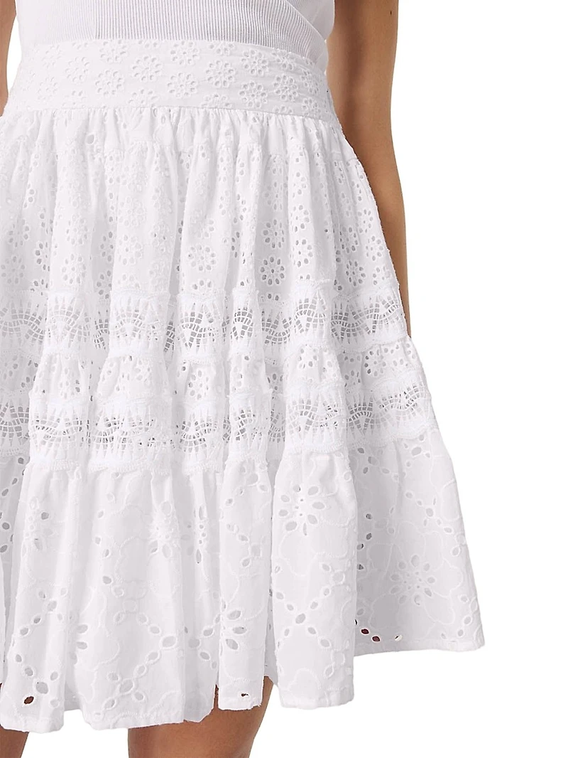 Short Embroidered Skirt