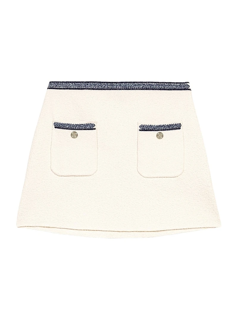 Short Skirt with Contrasting Trim