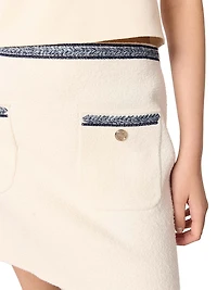 Short Skirt with Contrasting Trim