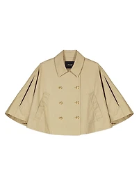 Short Cape-Effect Trench Coat