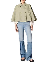 Short Cape-Effect Trench Coat