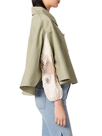 Short Cape-Effect Trench Coat