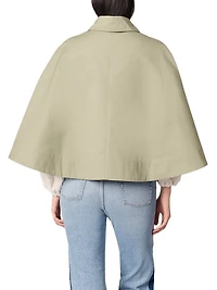 Short Cape-Effect Trench Coat