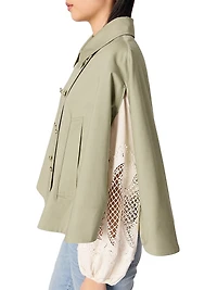 Short Cape-Effect Trench Coat