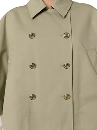 Short Cape-Effect Trench Coat