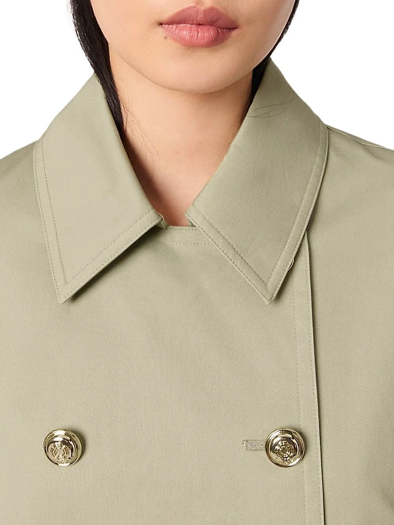 Short Cape-Effect Trench Coat