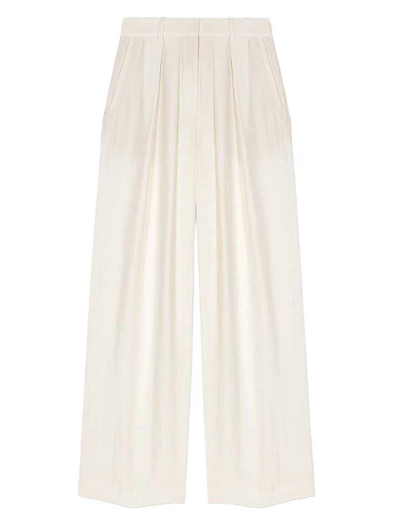 Wide-Leg Suit Trousers