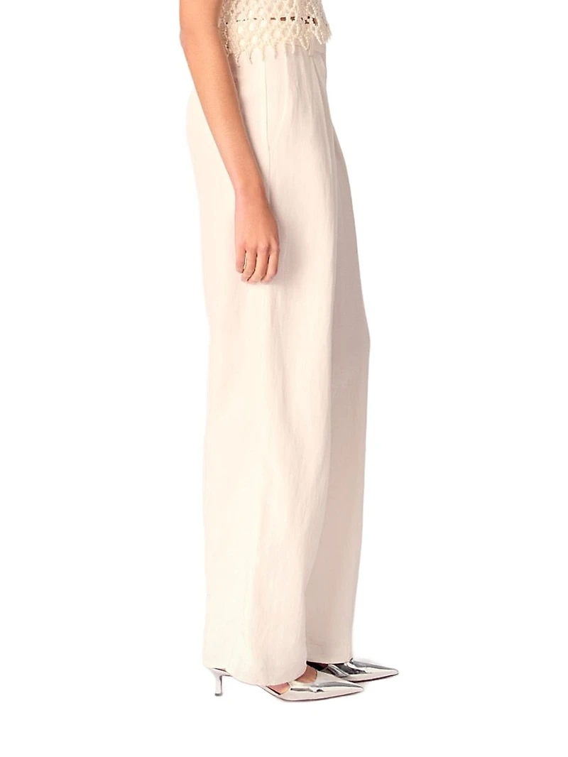 Wide-Leg Suit Trousers