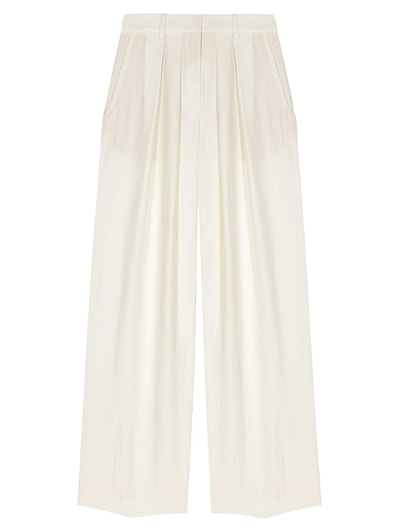 Wide-Leg Suit Trousers