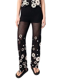 Floral Crochet Trousers